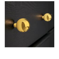 knopek Ball, průměr 33 mm, zlatá lesklá