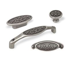 knopek Riccia ovál, starostříbro