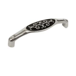 madlo Riccia, černá/ lesklý chrom