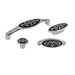 madlo Riccia, černá/ lesklý chrom