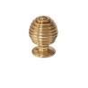 mosazný knopek Spirea, průměr 25 mm, lesklá mosaz