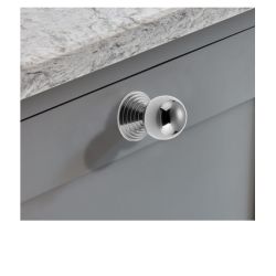 mosazný knopek Gradea, průměr 32 mm, lesklý chrom