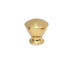 mosazný knopek Prunea, lesklá mosaz