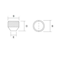 knopek Mesh M, broušený nikl
