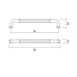 madlo Mesh, černá matná