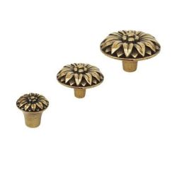 knopek Aster, průměr 20 mm, starozlatá