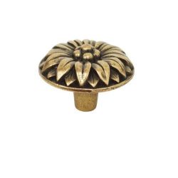 knopek Aster, průměr 30 mm, starozlatá