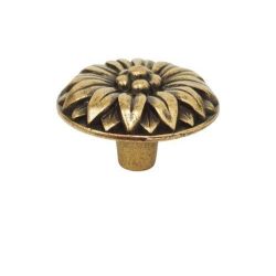 knopek Aster, průměr 40 mm, starozlatá