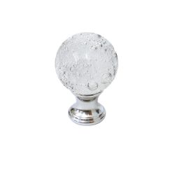 krystalový knopek Faggia, průměr 20 mm, lesklý chrom