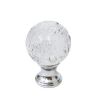 krystalový knopek Faggia, průměr 30 mm, lesklý chrom