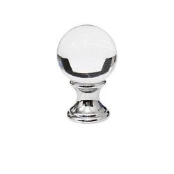 krystalový knopek Faggia, průměr 25 mm, lesklý chrom