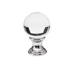 krystalový knopek Faggia, průměr 30 mm, lesklý chrom