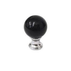 krystalový knopek Faggia, průměr 20 mm, lesklý chrom