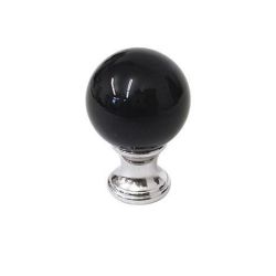 krystalový knopek Faggia, průměr 25 mm, lesklý chrom