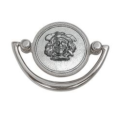 mosazná úchytka klepadlo Medusa, lesklý chrom