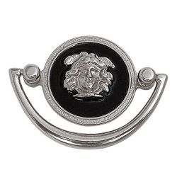 mosazná úchytka klepadlo Medusa, lesklý chrom