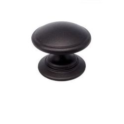 mosazný knopek Tazio, průměr 30 mm, černá matná