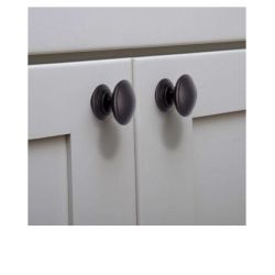 mosazný knopek Tazio, průměr 30 mm, černá matná