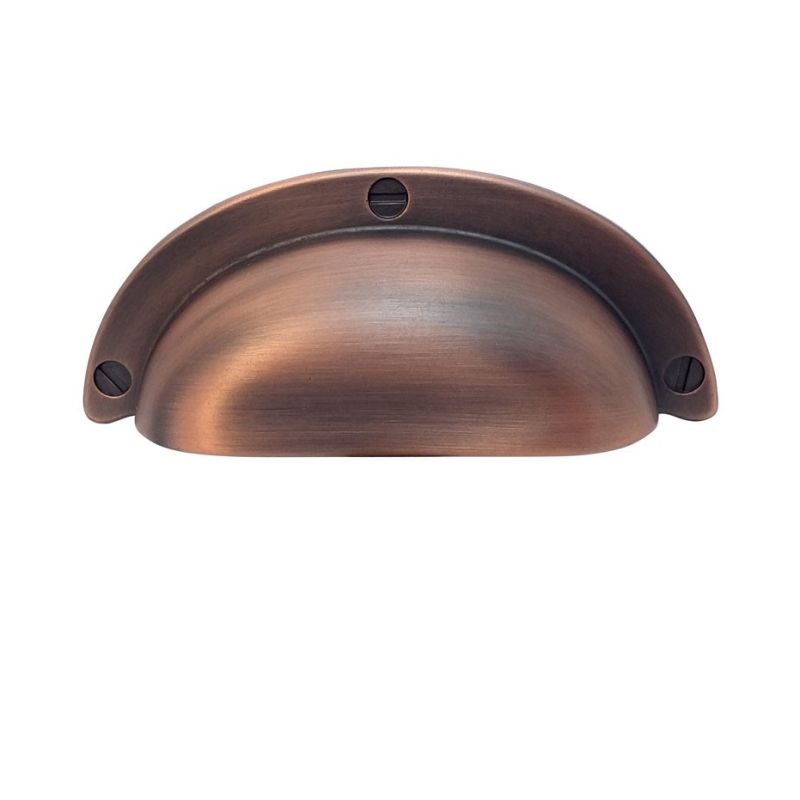 úchytka mušle Anita, broušená měď