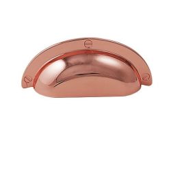 úchytka mušle Anita, lesklá měď