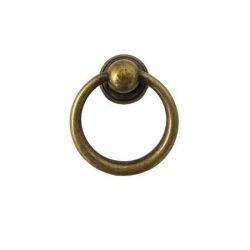 mosazná úchytka klepadlo Circolo M, staromosaz