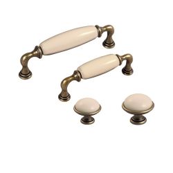 keramická úchytka Decora, staromosaz