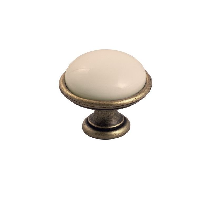 keramický knopek Brando, průměr 40 mm, staromosaz