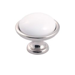 keramický knopek Brando, průměr 40 mm, lesklý nikl