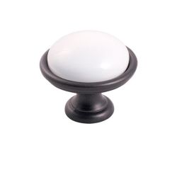 keramický knopek Brando, průměr 35 mm, grafit