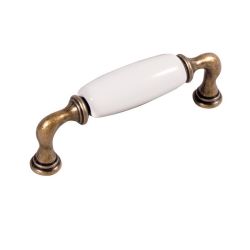 keramická úchytka Decora, staromosaz