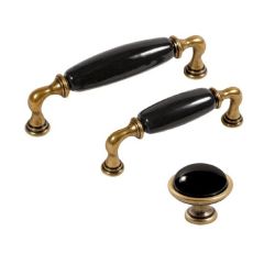 keramická úchytka Decora, starozlatá