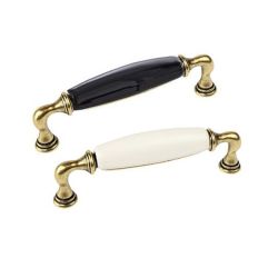 keramická úchytka Decora, starozlatá