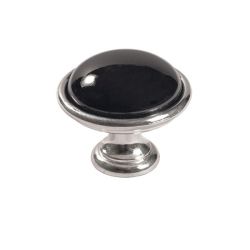 keramický knopek Brando, průměr 35 mm, lesklý nikl