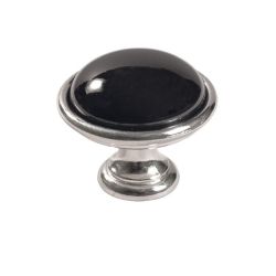 keramický knopek Brando, průměr 40 mm, lesklý nikl