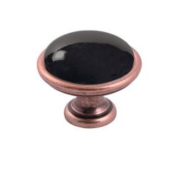 keramický knopek Brando, průměr 40 mm, měď antik