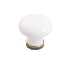 keramický knopek Marco, průměr 30 mm, staromosaz