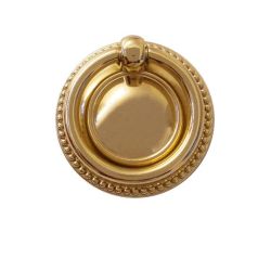 úchytka klepadlo Pegaso, průměr 60 mm, zlatá lesklá