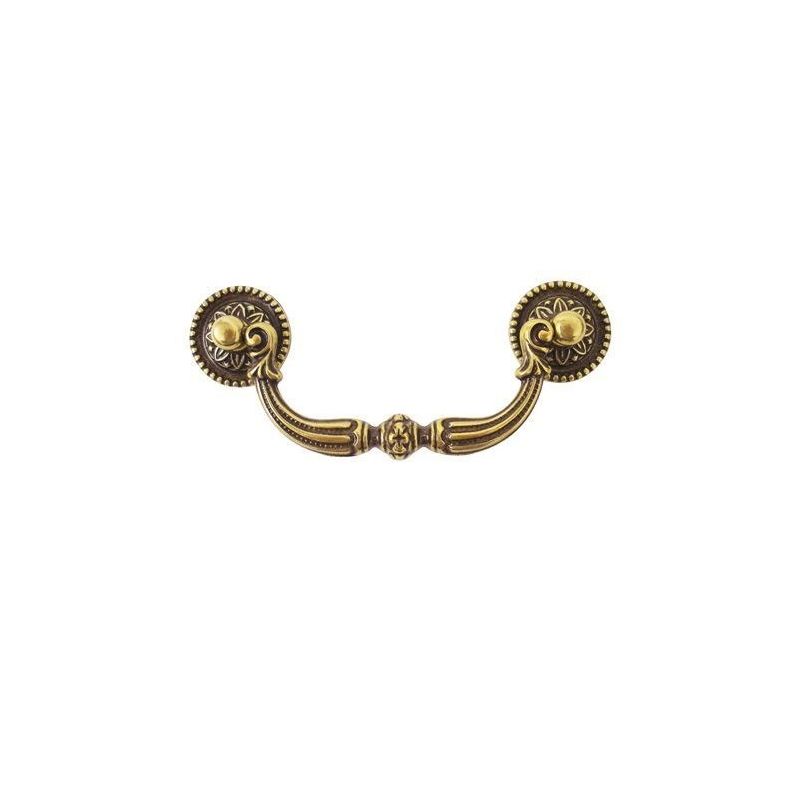 mosazná úchytka klepadlo Albana M, starozlatá