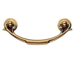 mosazná úchytka klepadlo Lenazza, starozlatá