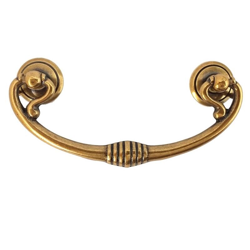 mosazná úchytka klepadlo Taniza, starozlatá