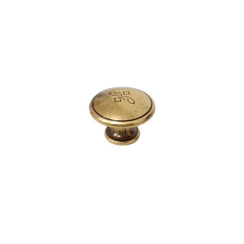 knopek Florio, průměr 25 mm, starozlatá