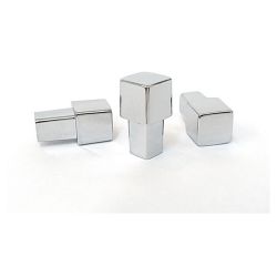 knopek Square, lesklý chrom