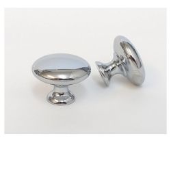 knopek Learco, průměr 30 mm, lesklý chrom