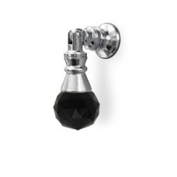 Mosazný knopek s krystalem Balocco, lesklý chrom