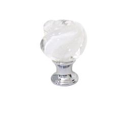 mosazný knopek s krystalem Fenda, lesklý chrom