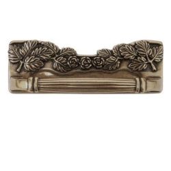 mosazná úchytka Peonia, staromosaz