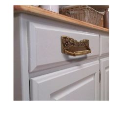 mosazná úchytka Peonia, staromosaz