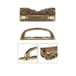 mosazná úchytka Peonia, staromosaz