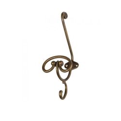 mosazný věšák Gile M, mosaz antik