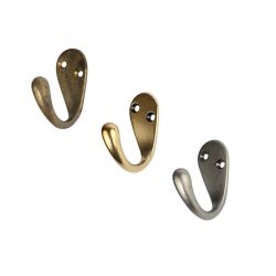 mosazný věšák Mena S, mosaz antik